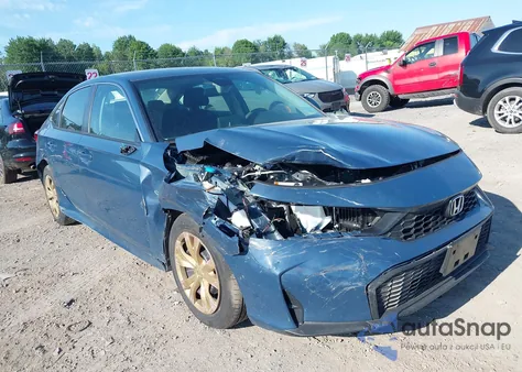 2025 Honda Civic Lx из США, поврежденный, VIN 2HGFE2F27SH569203